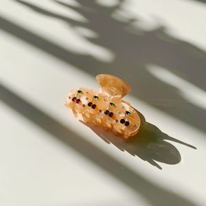 Velvet Claws Hair Clip | Cherries in Crystal Orange